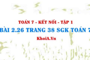 Bài 2.26 trang 38 SGK Toán 7 tập 1 Kết nối tri thức